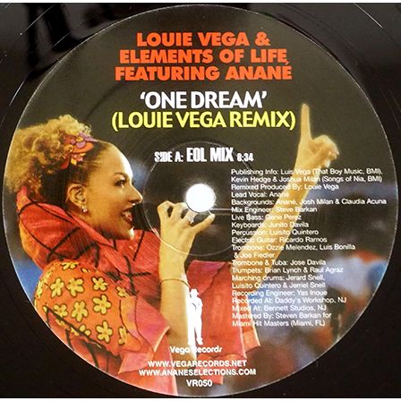 Louie Vega & Elements Of Life feat. Anané ‎– One Dream